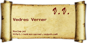 Vedres Verner névjegykártya